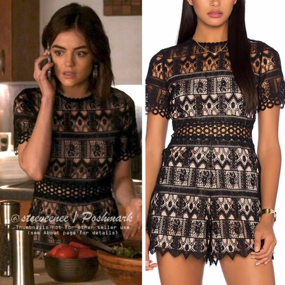 Alexis Alexandria Lace Romper ASO Aria Montgomery - Picture 1 of 16